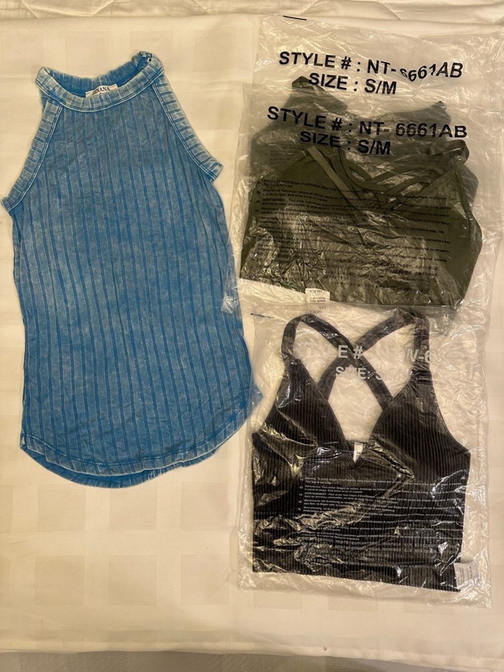 🖤💚💙FOUR:NEW S/M Zenana bralettes and NWOT Small Zenana soft-brushed ribbed tank